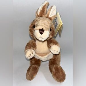Korimco Kangaroo Brown Plush Soft Toy 8" Small Stuffed Animal EUC With Tags